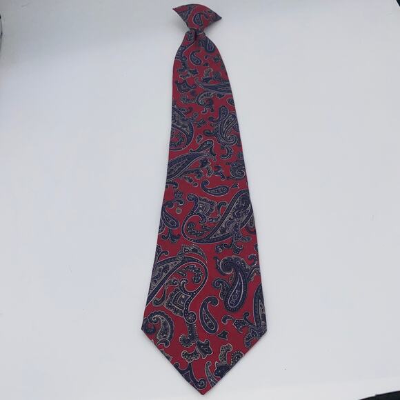 Don Loper Other - Don Loper Vintage Red Blue Paisley Clip-On Neck Tie Men's 19.5"